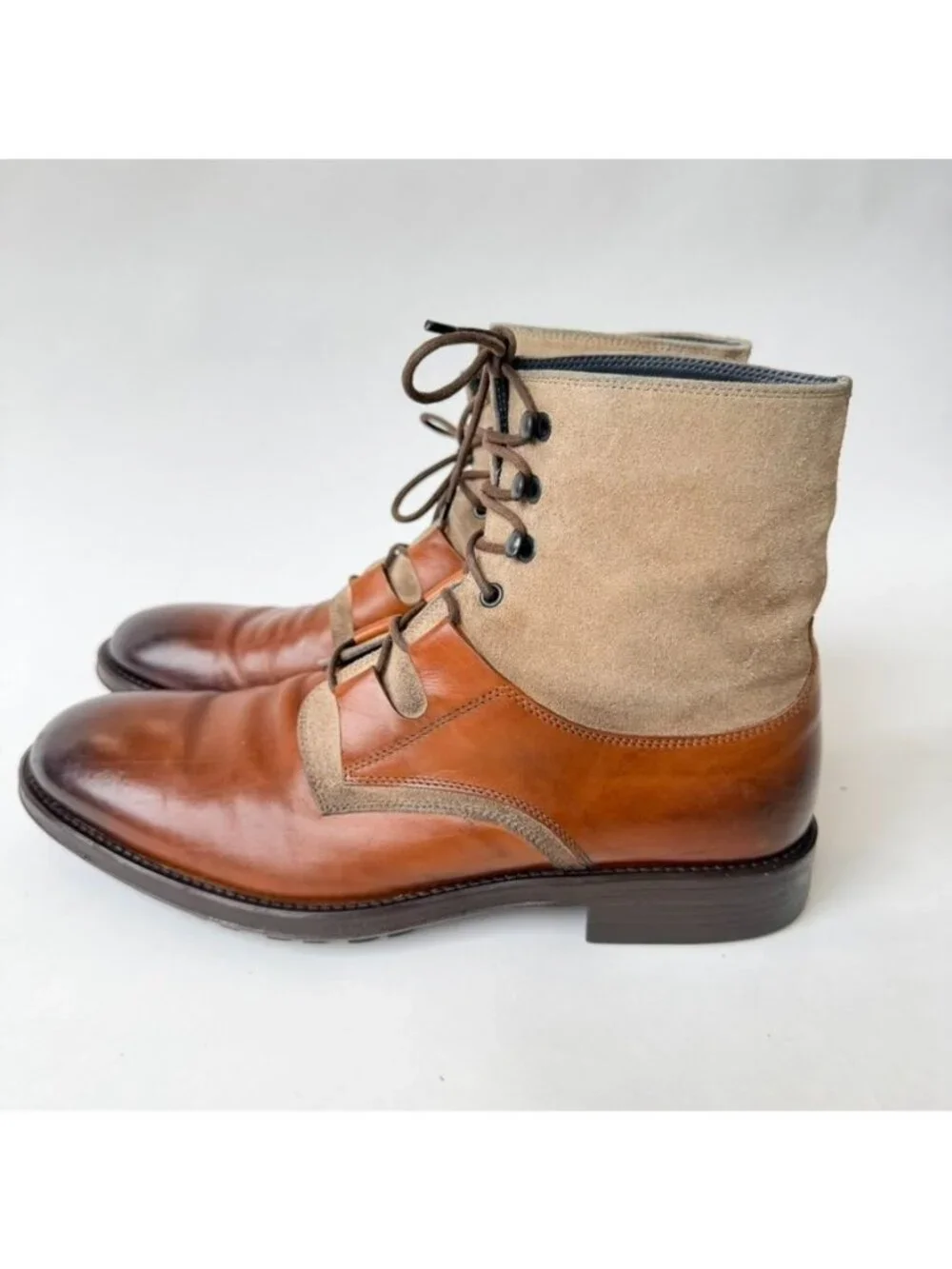 To Boot New York Blake Burnished Leather Suede Men's Dress Boots Size 9.5